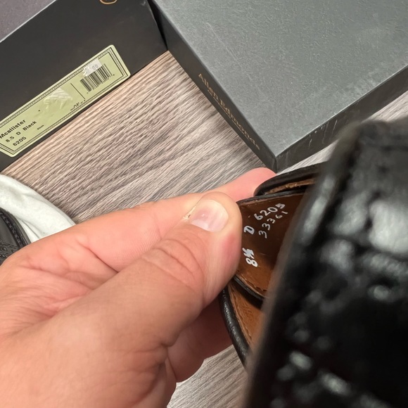 NEW Allen Edmonds McAllister Black Wingtip Oxfords 8.5 D - Picture 11 of 11